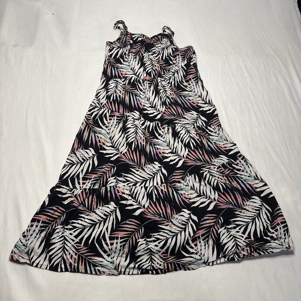SO Palm Print Ruffle Tiered Sundress Top Kids Girls S (7)